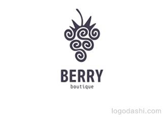 葡萄logo标志logo设计，品牌vi设计