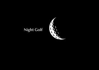 夜间高尔夫logo标志logo设计，品牌vi设计