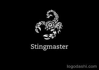 Stingmaster纹身商店商标素材标志logo设计，品牌vi设计
