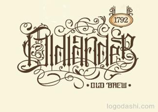 Oldlander字体标志logo设计，品牌vi设计