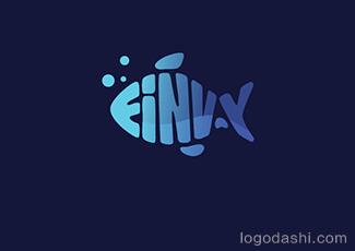 FINV艺术字体标志logo设计，品牌vi设计