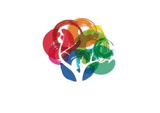 彩色大树图标欣赏标志logo设计，品牌vi设计