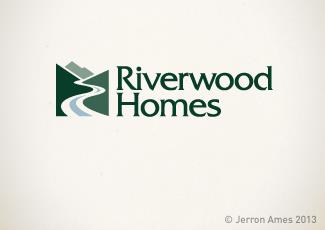 Riverwood房屋标志logo设计，品牌vi设计