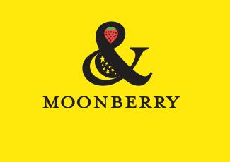 Moonberry酒吧标志标志logo设计，品牌vi设计