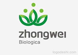 中伟生物标志logo设计，品牌vi设计