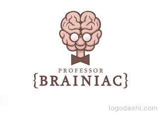 Brainiac怪物老男人形象标识标志logo设计，品牌vi设计