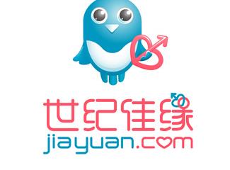 世纪佳缘吉祥物标志logo设计，品牌vi设计