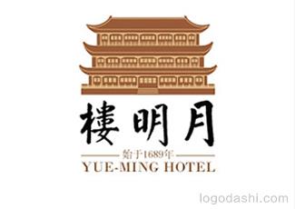 月明楼标志logo设计，品牌vi设计