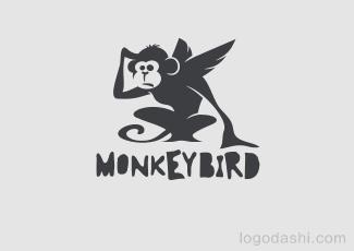 Monkeybird标志标志logo设计，品牌vi设计