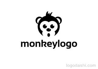 猴子的图标标志logo设计，品牌vi设计