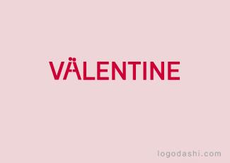 Valentine情人节logo标志logo设计，品牌vi设计