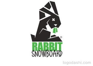 RabbitSnowboard标志logo设计，品牌vi设计