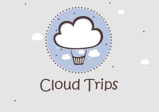 云旅行标志logo设计，品牌vi设计