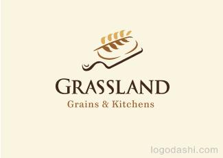 Grassland全谷物标志logo设计，品牌vi设计