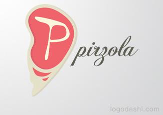 Pirzola牛排餐厅标志logo设计，品牌vi设计