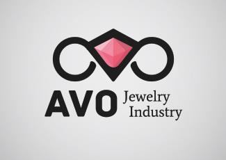 AVO珠宝首饰标志logo设计，品牌vi设计