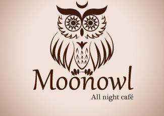 Moonowl猫头鹰标志logo设计，品牌vi设计