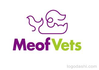 Meof兽医logo标志logo设计，品牌vi设计