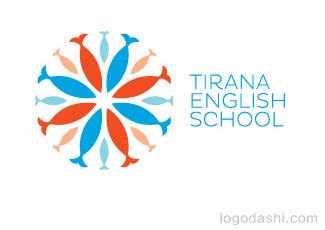 地拉那英语学校标志logo设计，品牌vi设计