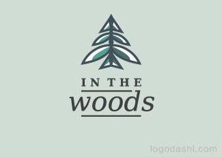 woods商标标志logo设计，品牌vi设计