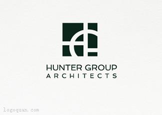 亨特集团商标标志logo设计，品牌vi设计