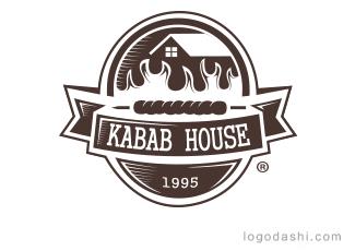 Kabab连锁餐厅标志logo设计，品牌vi设计