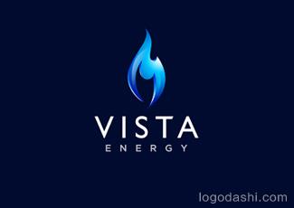 Vista燃气标志logo设计，品牌vi设计