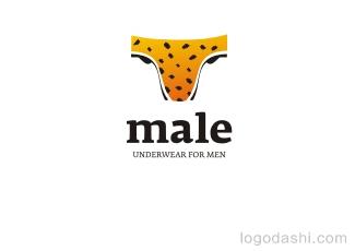 Male豹纹小内裤logo标志logo设计，品牌vi设计