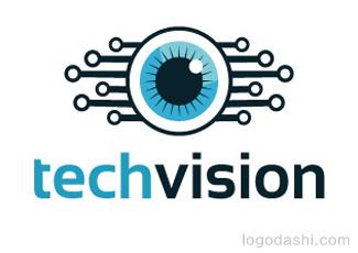高科技愿景标志logo设计，品牌vi设计