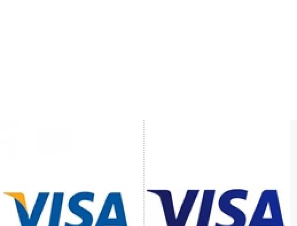 VISA信用卡启用标识标志logo设计，品牌vi设计