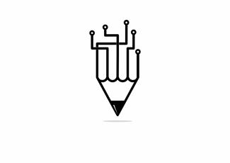 电子笔logo标志logo设计，品牌vi设计