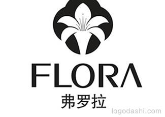 弗罗拉花卉美容学标志logo设计，品牌vi设计