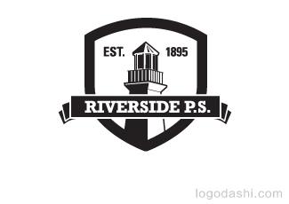 滨江公立学校标志标志logo设计，品牌vi设计