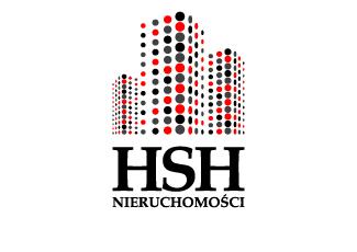 HSH房地产标志logo设计，品牌vi设计
