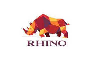犀牛元素logo标志logo设计，品牌vi设计