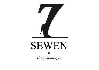 7鞋店标志logo设计，品牌vi设计