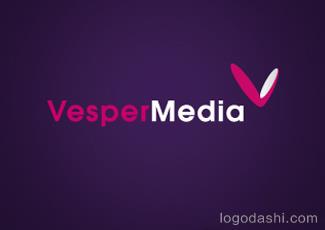 Vesper媒体标志标志logo设计，品牌vi设计