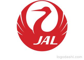 日本JAL航空标志标志logo设计，品牌vi设计