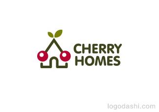 樱桃家园标志标志logo设计，品牌vi设计