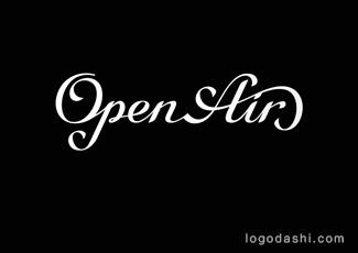 OpenAir字体标志logo设计，品牌vi设计