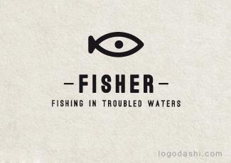 Fisher标志标志logo设计，品牌vi设计
