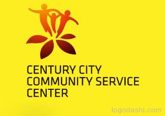 贵阳世纪城社区服务中心标识英文版标志logo设计，品牌vi设计