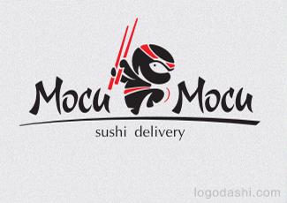 MocuMocu寿司店标志logo设计，品牌vi设计