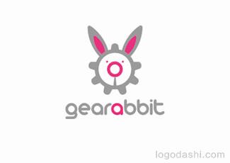 GeaRabbit标志标志logo设计，品牌vi设计