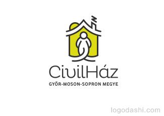 匈牙利房子logo标志logo设计，品牌vi设计