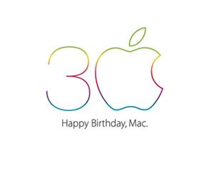 苹果Mac电脑诞生30周年标志logo设计，品牌vi设计