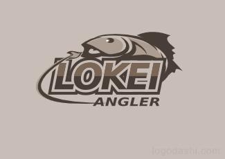 Lokei钓鱼俱乐部logo标志logo设计，品牌vi设计