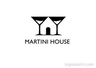 马提尼酒屋标志logo设计，品牌vi设计