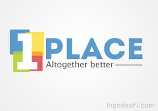 1place标志标志logo设计，品牌vi设计