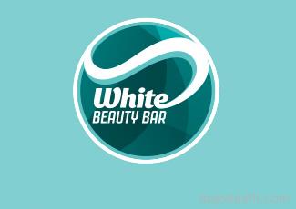 白色酒吧标志logo设计，品牌vi设计